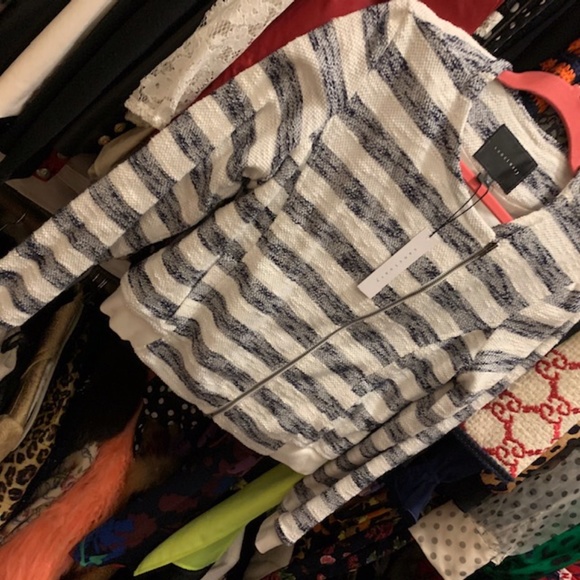 NWTs Sanctuary Black and White Striped Jacket - Picture 4 of 4